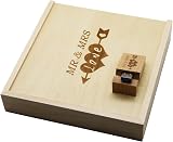 LXSINO 32GB USB 3.0 Maple Wood Flash Drive "Mr & Mrs" Gift Box Wedding Couple view 6