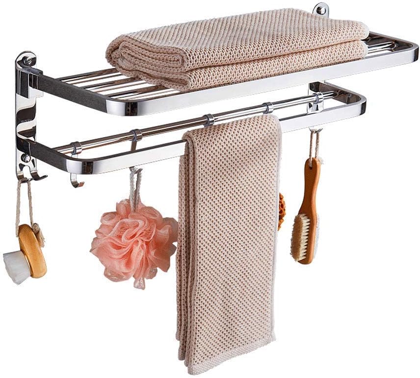 Estante de toallas de baño plegable , soporte de almacenamiento de