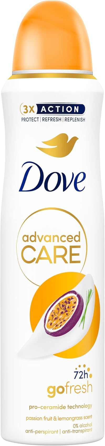 Dove Advanced Care Passion Fruit Lemongrass Antiperspirant Spray 72hr