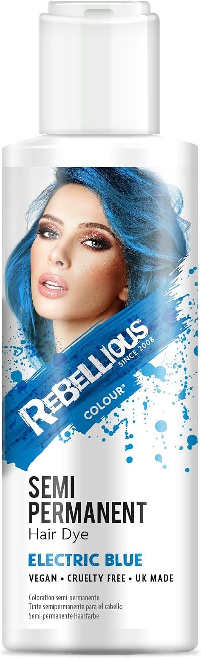 PaintGlow Rebellious Colours Electric Blue Vegan Semi Permanent Dye 100ml