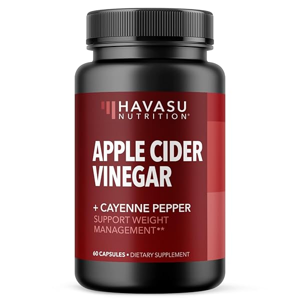 APPLE CIDER VINEGAR CAPSULES WITH CAYENNE PEPPER FOR DIGESTIVE HEALTH SUPPORT – 500MG ACV AND 20MG CAPSICUM ANNUUM – EASY-TO-TAKE, UNFLAVORED PILLS – 60 COUNT – VEGAN, NON-GMO – 2 MONTH SUPPLY