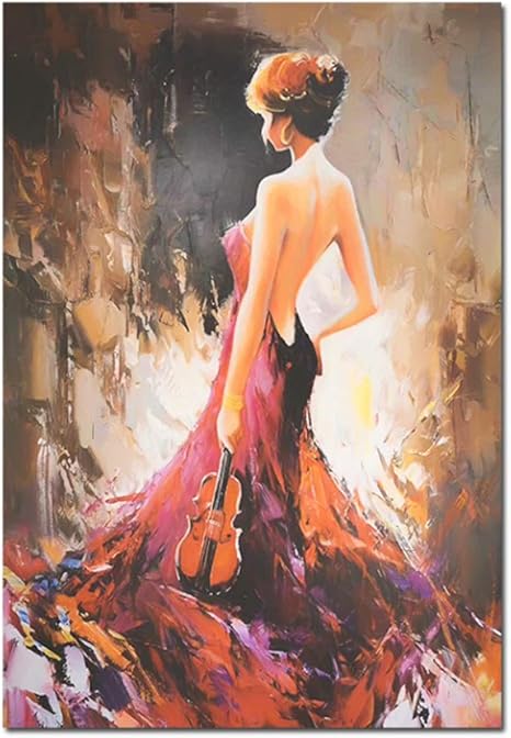 Resumen La parte posterior de una mujer sexy Lienzo Pintura Damas