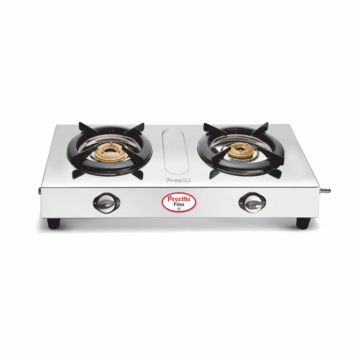 Buy Preethi Fino Stainless Steel 2Burner Gas Stove, 14Pieces (Silver