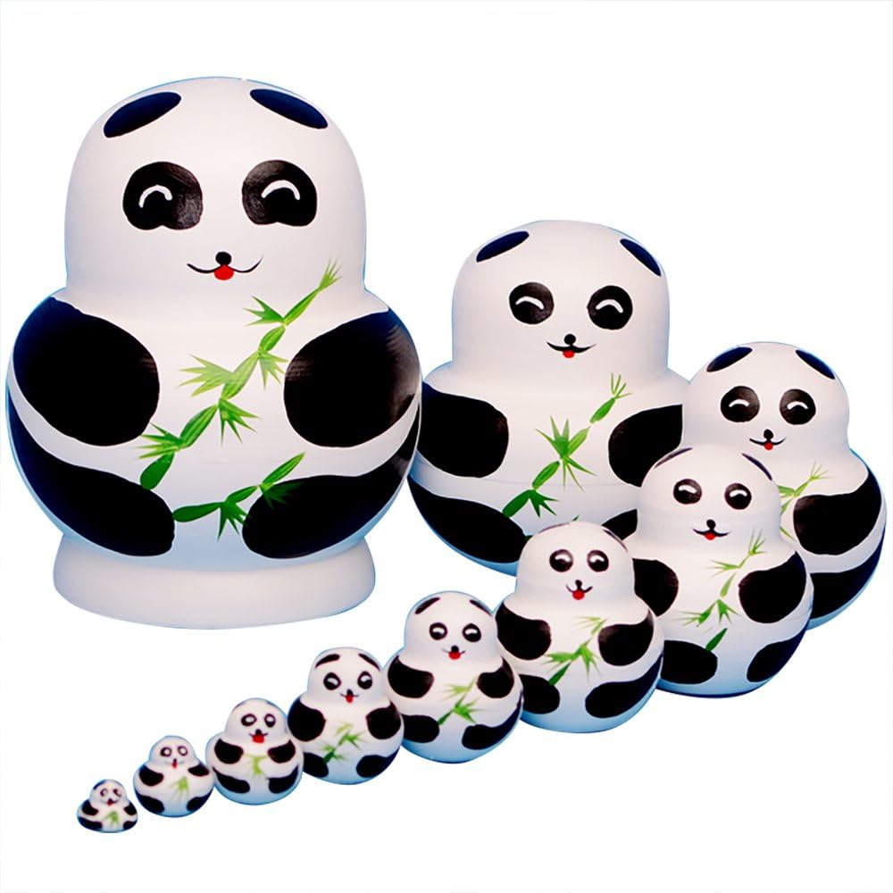 YAKELUS 10pcs Russian Nesting Dolls Matryoshka handmade1093