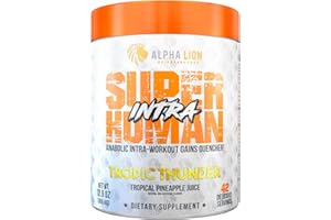 ALPHA LION Superhuman Intra Workout Powder for Men & Women, Amino Acids Drink, Muscle Recovery Supplement, BCAA Powder, Electrolytes & Hydration Mix (42 Servings, Tropical Pineapple Juice Flavor)