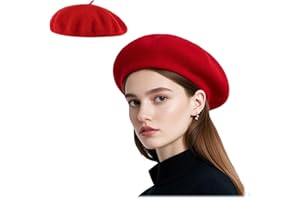 ZHYUAN French Berethat,Wool Beret Hat,Warm Beret Cap,Ladies Beret Hat,Stylish French Beret Hats,Solid Classic Beret Hats,Soli