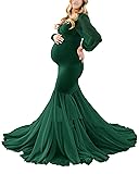 Saslax Long Chiffon Sleeve Tired Mermaid Maternity