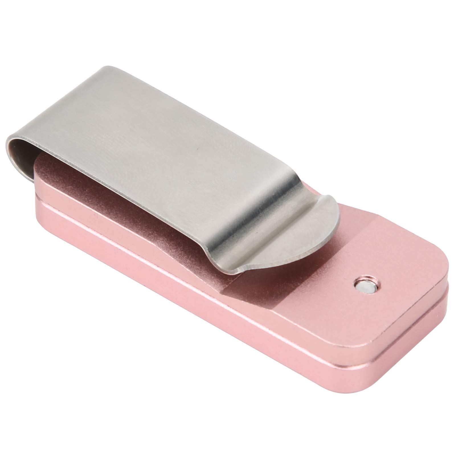 Keenso Cue Chalk Holder Clip, Portable Aluminum Magnetic Snooker Pool Cue Chalk Holder With Belt Clip