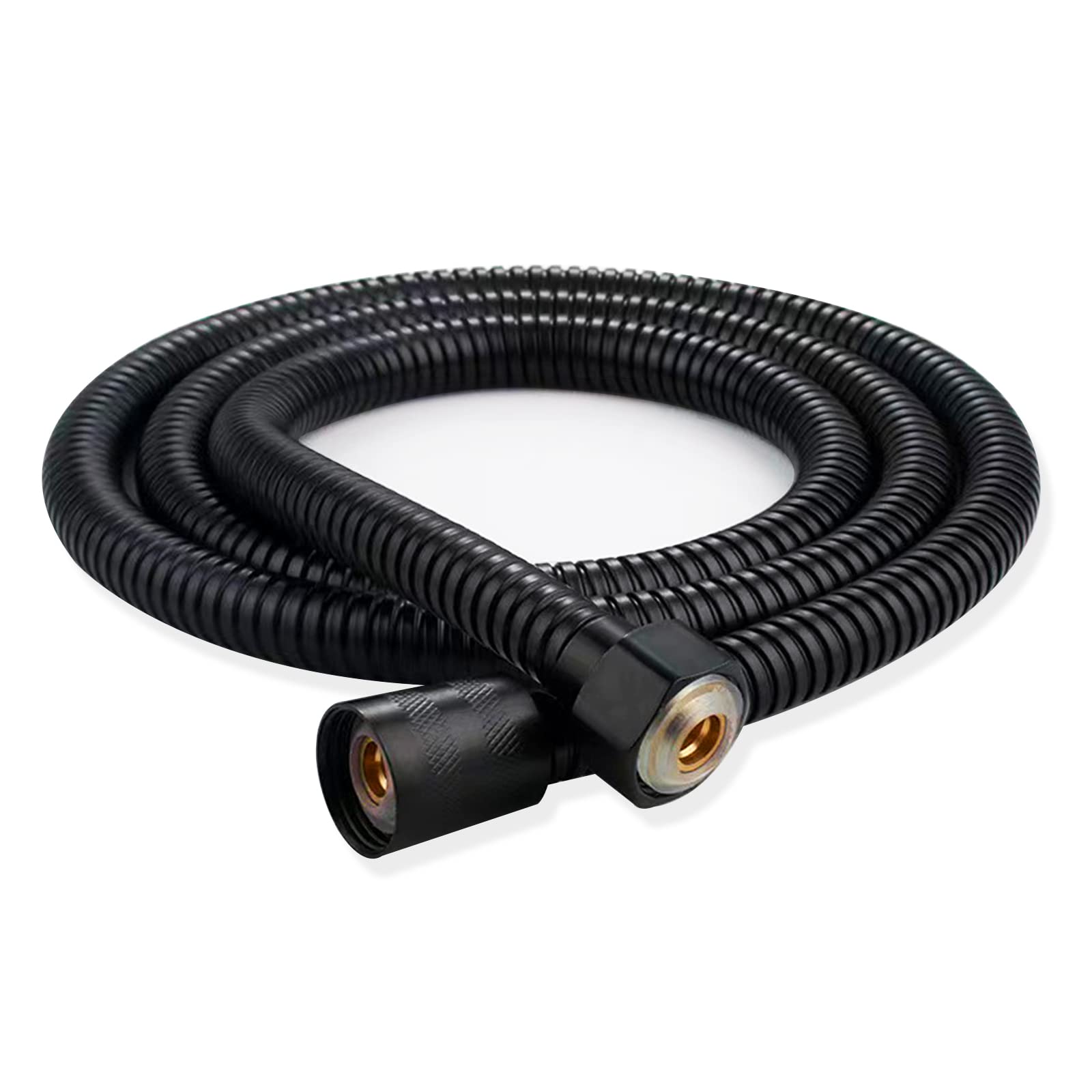 Tenorbass Shower Head Hose, 59 Inches Bath Hose Stainless Steel Extra Long Handheld Showe Flex Extension Hose Attachment for Shower Head, Black