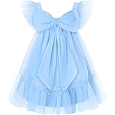 DeeFant Toddler Girl Tulle Dress Ruffle Sleeveless Summer Girls' Dresses Birthday Wedding Casual 18M-6Y