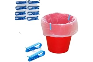 Plastic Kitchen Garbage Bin Clips, 10Pcs Anti-Slip Bag Holders for Trash Can Lids, Plastic Clips Compatible with Trash Bags