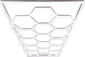 GOSLARLIT Car Detailing Led Garage Light,15 Hexagonal Grid Systems Led Shop Lights for Garage/ Workshop with White Border, IP54 2 Year Warranty AC 100-240V(15.88 fts x 7.98 fts )