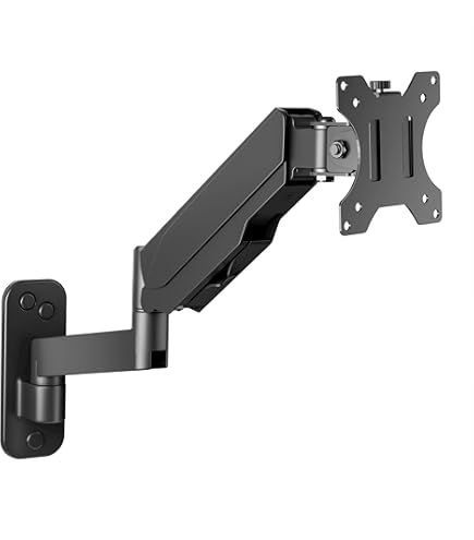 Suptek Gas Spring Single Arm Monitor Wall Mount For 13-32 Inch Screens - Full Motion Adjustable Arm Holds Up To 22lbs, VESA 75x75/100x100mm Bracket - View #7