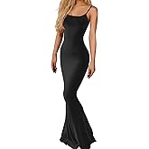 Buauty Womens Summer Dress Bodycon Maxi Dress Sleeveless Casual Long Dresses 2026 Spaghetti Strap Slip Elegant Evening Party