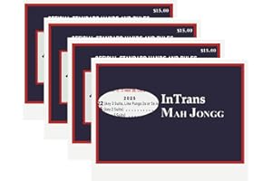 InTrans 2025 Mahjong Card Large Size The Latest Revision- 4Pcs