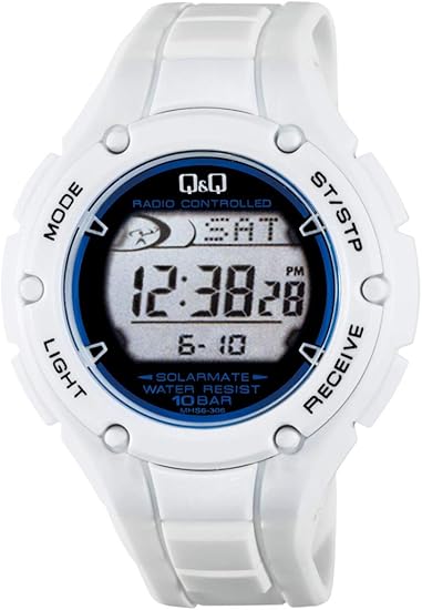 Amazon シチズン Q Q 腕時計 デジタル 電波 ソーラー 防水 日付 表示 ウレタンバンド Mhs6 306 メンズ ホワイト メンズ腕時計 腕時計 通販