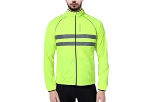 WOSAWE Packable Cycling Jacket Hooded Running Coat Lightweight Biking Windbreaker