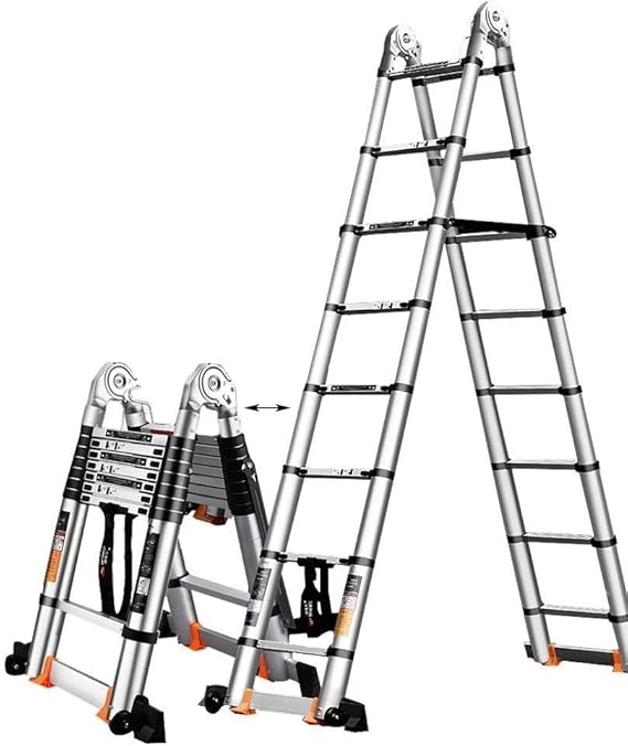 Telescoping Ladder Folding AFrame Ladder MultiPurpose Telescoping
