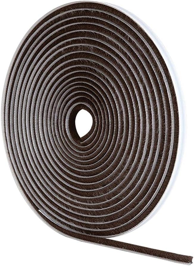 5m Self Adhesive Brush Pile Draught Excluder - Seals 3-5mm Gaps