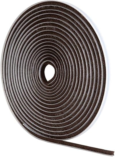 5m Self Adhesive Brush Pile Draught Excluder - Seals 3-5mm Gaps