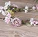 Floral Fall Adjustable Bridal Flower Garland Headband Flower Crown Hair Wreath Halo F-83 (C-Fairy Crown)