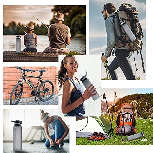 STOON Sports Water Bottle, 36oz Tritan BPA Free Water Bottle with One Click Open Flip Lid, Leak Proof Lock, Large Water Bottle for Outdoor Hiking Camping Travel - Thumbnail 7