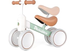 PerKidern Baby Balance Bike for 1-3 Year Old Boys Girls, 12-36 Month Toddler Balance Bike, 4 Wheels Baby Bike Toddler First Birthday Gifts