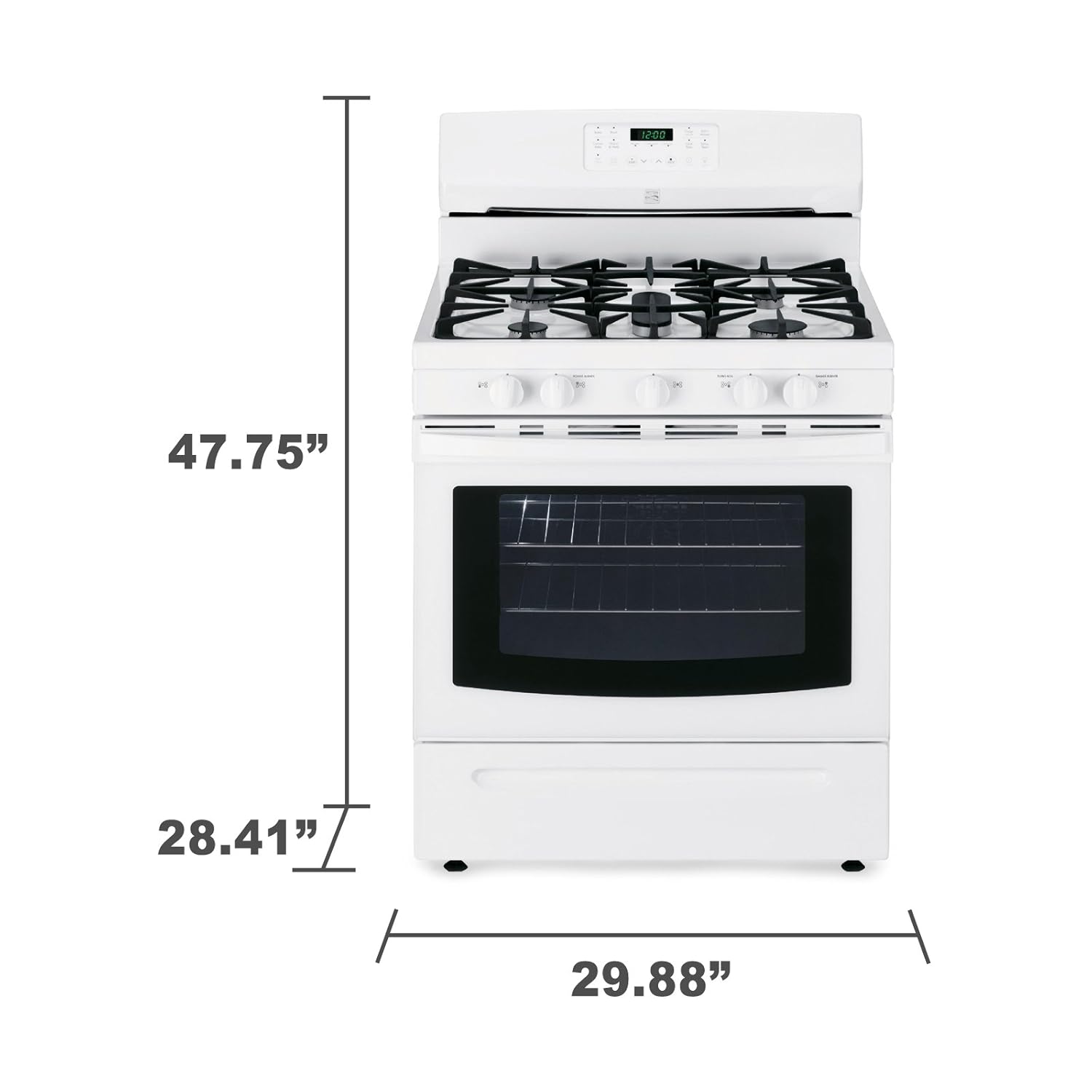Amazon.com: Kenmore 74232 5.0 cu. ft. Self Clean Gas Range in White,  includes delivery and hookup: Appliances
