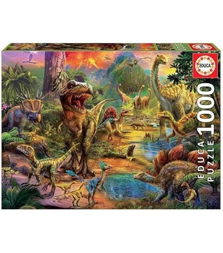 Trefl 1000-Piece Dinosaurs Puzzle - Jurassic World: Dominion Behind The Track, For Adults & Kids 12+, 683x480mm