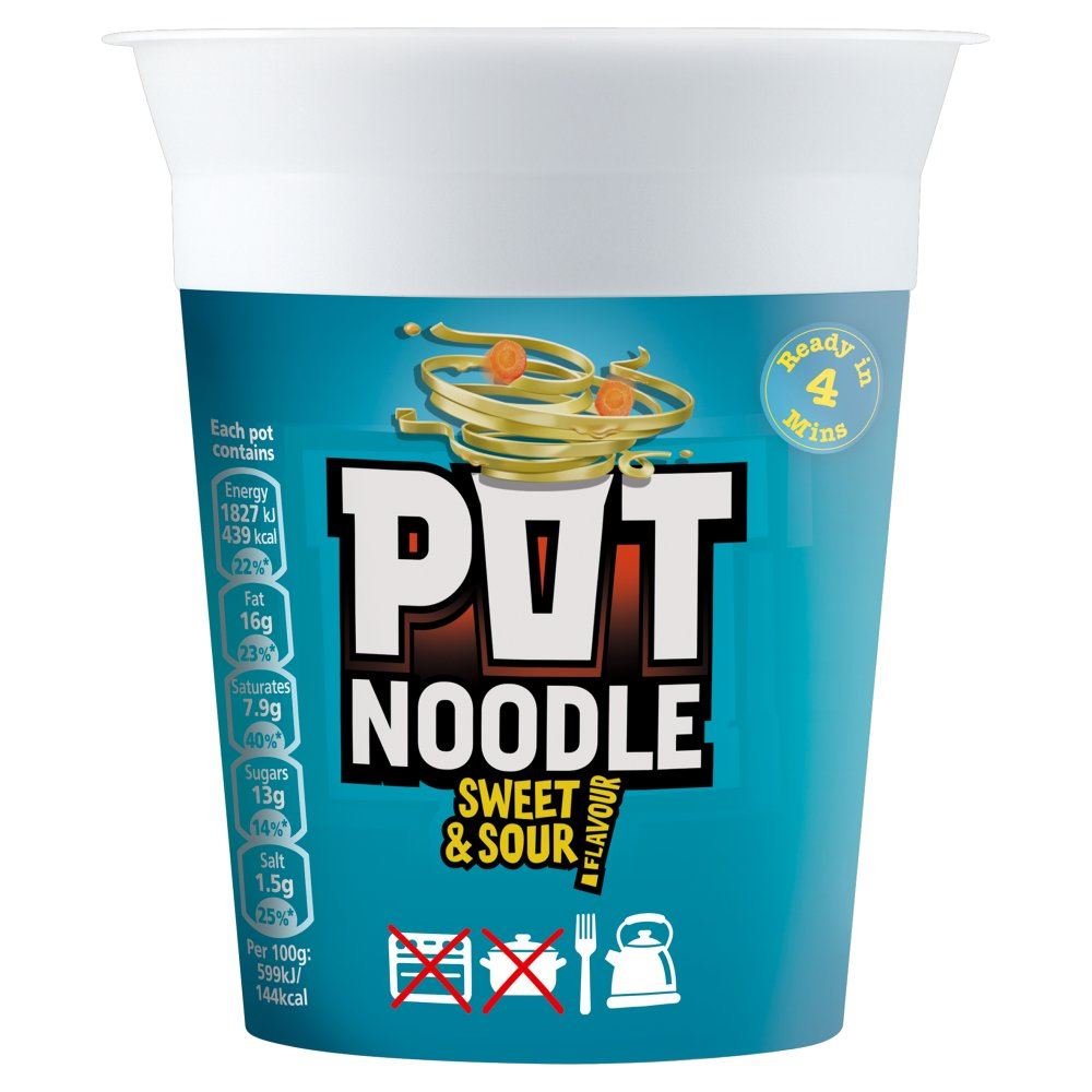 Pot Noodle Bombay Bad Boy Flavour 90g Pack of 4 (90g x