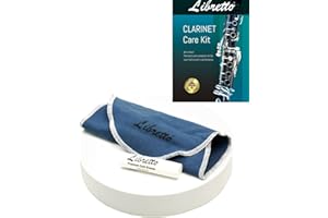 Libretto Clarinet Cleaning Swab Kit – Blue Teardrop-Shaped Pull-Through Microfiber Swab and 0.16 oz Cork Grease