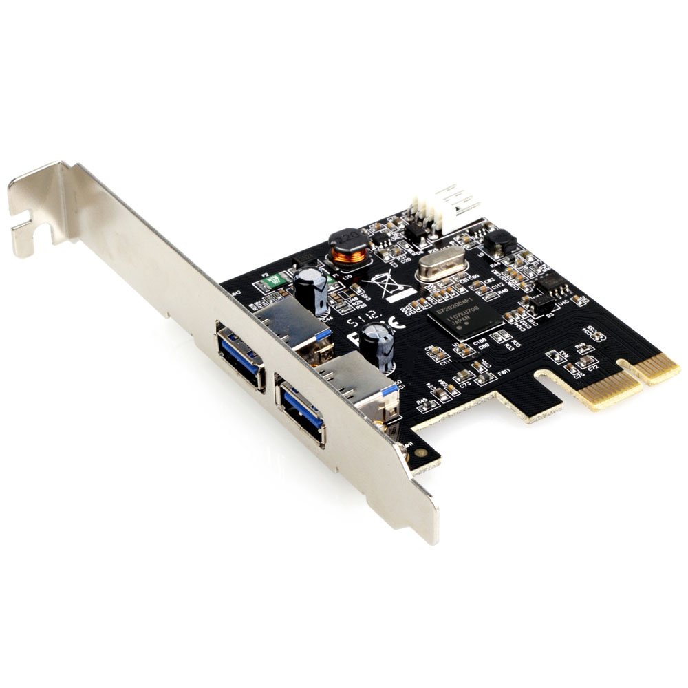 DYNAMODE 2-Port USB 3.0 PCI Express Adapter Card with Riser Bracket