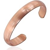 MagEnergy Copper Bracelet for Men Women, 100% Solid Copper Bracelets, Pure, Raw Handmade Hammered Copper Cuff Bangles Bracelet
