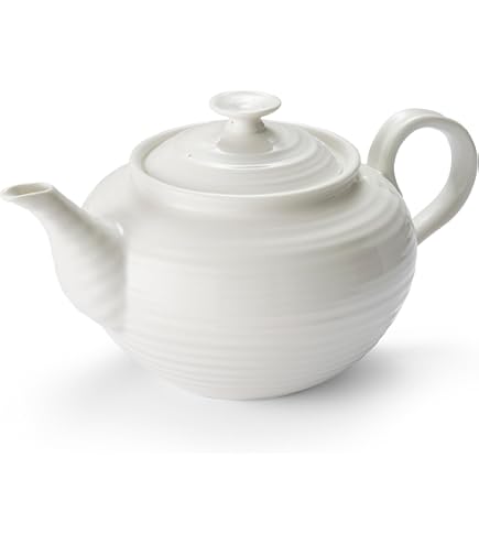 Amazon.com | Sur La Table Porcelain Teapot, 5.9 cups, White: Teapots