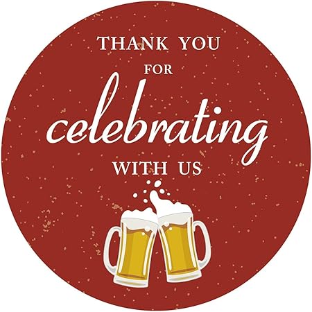 Amazon Com Magjuche Beer Mug Thank You Stickers German Beer