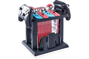 HEATFUN Storage Stand for Nintendo Switch, Storage Stand Controller Holder for Nintendo Switch Accessories and 2 Poke Ball Plus Controllers