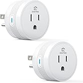 EIGHTREE 15A Smart Plug, Wi-Fi Plugs Works with Alexa &amp; Google Home, 2 Pack | Smart Outlet Plug for Smart Home, WiFi Outlet Timer, No Hub Required, Voice &amp; App Remote Control, FCC &amp; ETL Certified, 2.4GHz