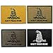 2x3 Inch Don't Tread on me Embroidered Patch American Flag Patch Tactical Military Morale Patch 4 Pcs.