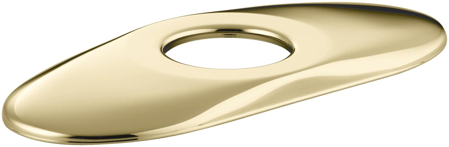 Kohler K 14531 Pb Escutcheon Plate 6 Inch Vibrant Polished Brass