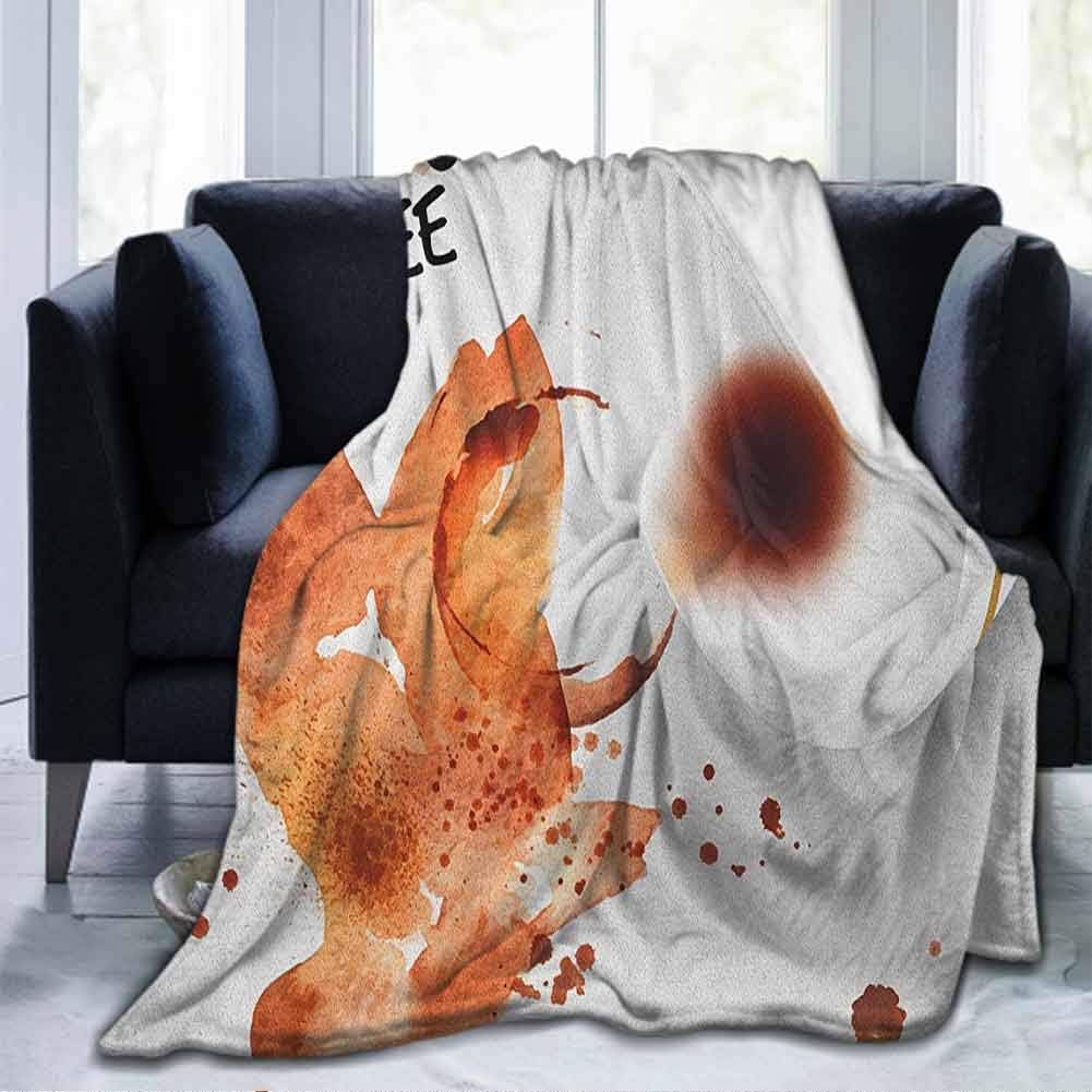 dsdsgog Soft Blanket Throw Coffee Art,Coffee Makes You Feel
