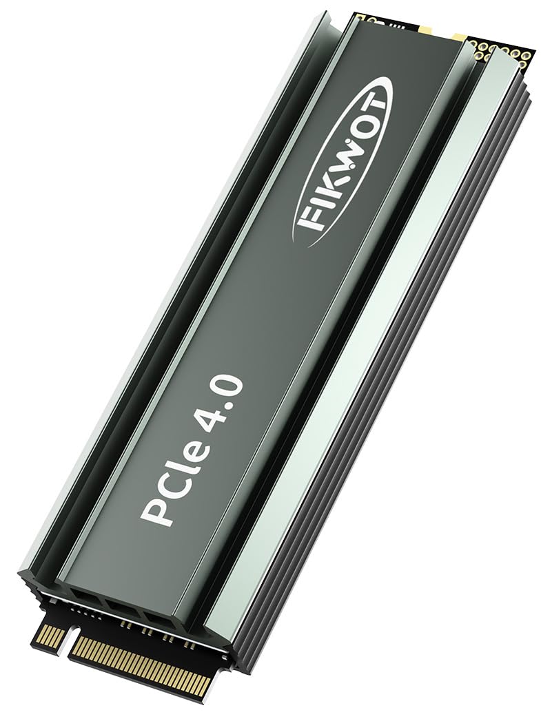 Fikwot FN960 1TB M.2 NVMe SSD PCIe Gen4 x4 2280 Internal Solid State Drive with Heatsink, Up to 5,000MB/s, Dynamic SLC Cache,