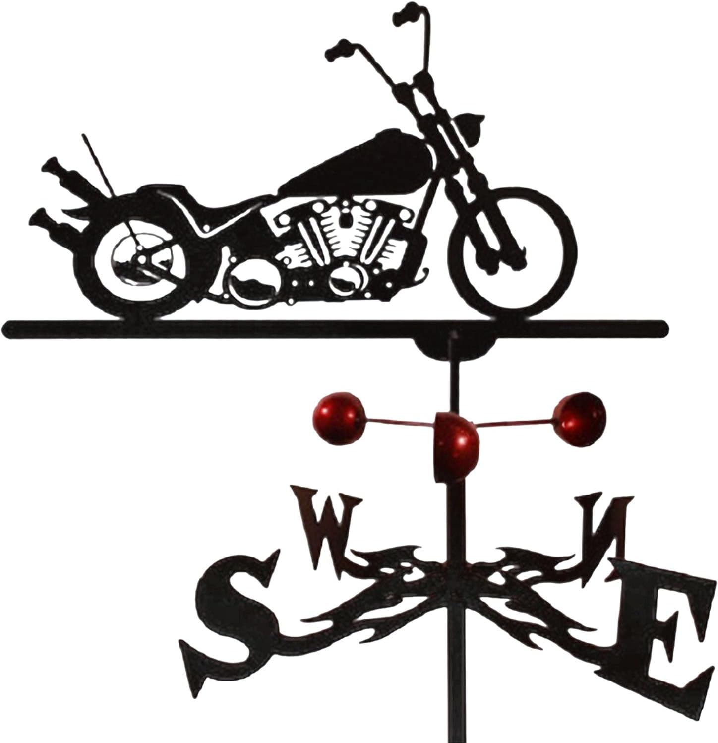 Weathervanes - Weathervanes for Garden, Metal Wind Vane, Weathervanes Roof Mount, Animal Weathervane That Move with Wind, Halloween Weather Vanes for Roofs, Yard, Cupola, Post, Barns, Sheds, Gardens (Motorcycle )