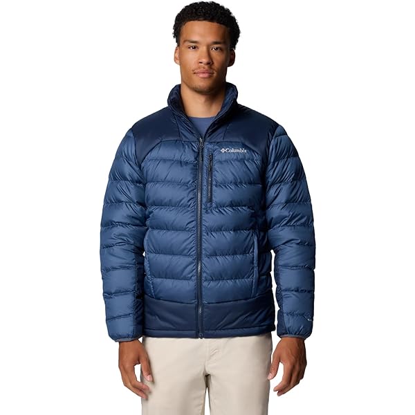 Columbia Men's Autumn Park II Down Hooded Jacket, Dark Mountain
