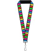 Buckle-Down Lanyard-1.0"-Gummy Bears Black/Multi Color