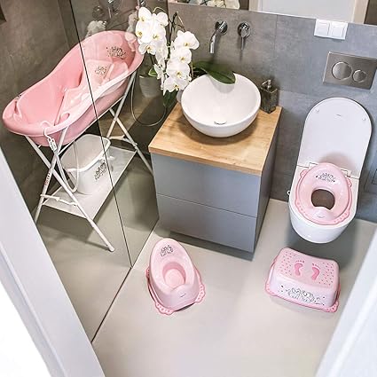 Luppee Siege De Bain Accessoire De Bain Pour Nourrisson Et Enfant Blue Siege De Bain Pour Bebe Nourrisson Soutien En Plastique Pour Baignoire Bebe Accessoires De Bain Pour Enfant 48x24x19 5 Cm