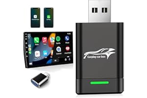 Wireless CarPlay Adapter (2025 Upgrade), Convert Wired to Wireless Apple Car Play Adapter, Compatible with iOS 10+ and 2017+ 