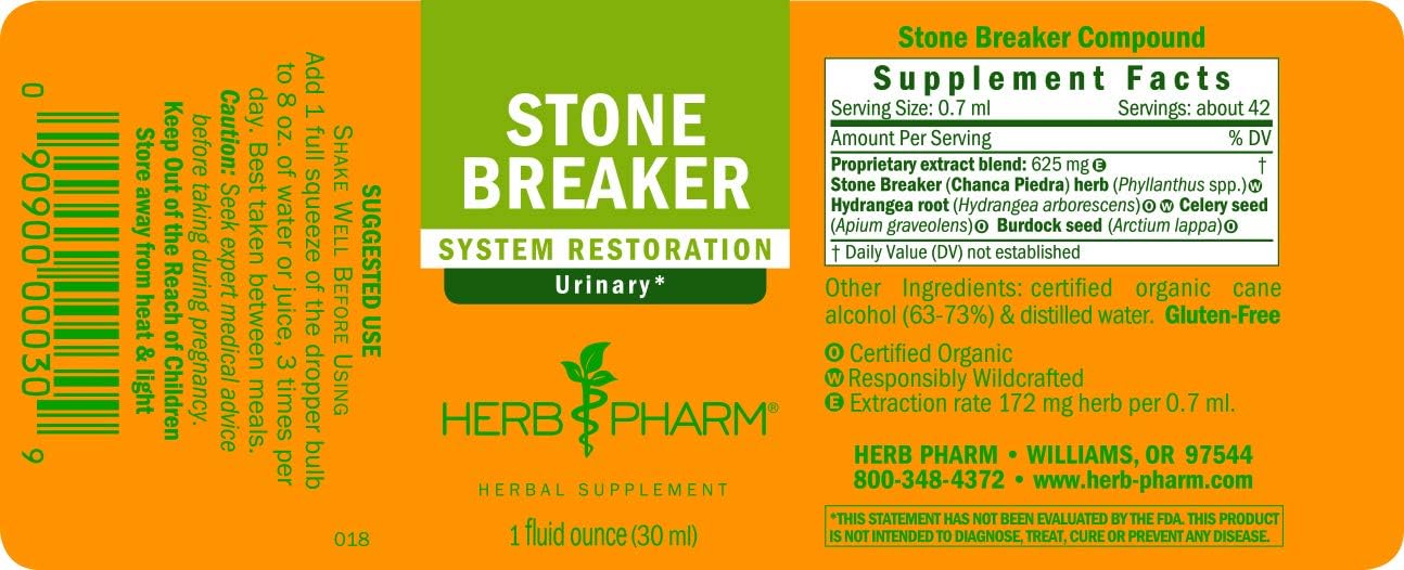 Herb Pharm Stone Breaker (Chanca Piedra) Compound for Urinary System Support - 1 Ounce: Health & Personal Care