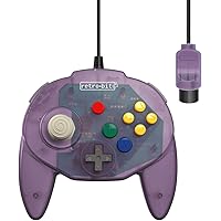 Retro-Bit Tribute 64 Wired N64 Controller for Nintendo 64 - Original Port - (Atomic Purple)