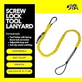 BearTOOLS Tool Lanyard Bungee Strap Screw Locking Carabiner Yellow Fall view 2