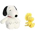 Aurora Peanuts Floppy Legs Plush Bundle, 12" Snoopy and 6.5" Woodstock